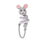 Spiral Plush Tug Toy for Large Dogs with Crinkle Sound and Durable Cotton Rope, Fox & Rabbit Designs – Perfect for Tug-of-War, Fetch, and Chewing Fun Indoors and Outdoors (Fox)