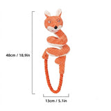 Spiral Plush Tug Toy for Large Dogs with Crinkle Sound and Durable Cotton Rope, Fox & Rabbit Designs – Perfect for Tug-of-War, Fetch, and Chewing Fun Indoors and Outdoors (Fox × Rabbit) In Australia - Darrahopens