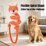 Spiral Plush Tug Toy for Large Dogs with Crinkle Sound and Durable Cotton Rope, Fox & Rabbit Designs – Perfect for Tug-of-War, Fetch, and Chewing Fun Indoors and Outdoors (Rabbit) In Australia - Darrahopens