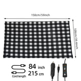 12V Car Electric Blanket for Cozy Winter Travel – Soft Fleece Heating Throw for Cars, Trucks, RVs, and Camping – Dual-Color Plaid Design with Warm Sherpa Lining – Portable, Safe, and Energy-Efficient (Black)