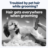 Five-in-One Pet Grooming Vacuum Kit with Clippers, Deshedding Brush and 200cm Hose for Home and Salon Use, White (White) In Australia - Darrahopens