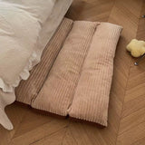 Luxuriously Soft and Thick Pet Sleeping Mat, Perfect Four-Season Floor Bed for Dogs and Cats, Removable Washable Cover with Waterproof Non-Slip Base, Ideal for Light Sleepers and All Breeds (3XL,Brown)