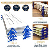 7-in-1 Painter's Support Stand Tool for Doors Cabinets Trim and Small Painting Projects, Heavy Duty Stackable Painting Rack for Brushes Rollers and Sprayers (12PCS)