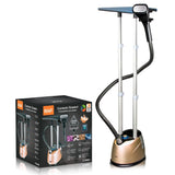 Darrahopens Appliances > Washers, Dryers & Irons > Irons & Ironing Systems Standing Garment Steamer with Dual Support Poles, 2000W Powerful Steam, 2.2L Water Tank, Adjustable Height and Fabric Settings for Home and Small Boutique Use (RoseGold)