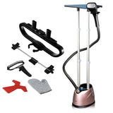 Darrahopens Appliances > Washers, Dryers & Irons > Irons & Ironing Systems Standing Garment Steamer with Dual Support Poles, 2000W Powerful Steam, 2.2L Water Tank, Adjustable Height and Fabric Settings for Home and Small Boutique Use (RoseGold)
