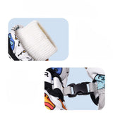 Waterproof Winter Snow Gloves for Kids with Touchscreen, Cartoon Print Design, Warm Fleece Lining, Adjustable Wrist Strap, Ideal for Skiing, Snowman Building, and Outdoor Play (L, White(Monster))