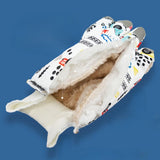 Waterproof Winter Snow Gloves for Kids with Touchscreen, Cartoon Print Design, Warm Fleece Lining, Adjustable Wrist Strap, Ideal for Skiing, Snowman Building, and Outdoor Play (S, White(Space))