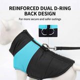 Winter Dog Ski Jacket with Waterproof and Windproof Polyester Shell, Thick PP Cotton Padding for Warmth, 3D Ergonomic Fit with D-Ring Leash Attachment, Ideal for Outdoor Walks and Snow Adventures (5XL, Green)