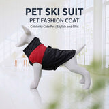 Winter Dog Ski Jacket with Waterproof and Windproof Polyester Shell, Thick PP Cotton Padding for Warmth, 3D Ergonomic Fit with D-Ring Leash Attachment, Ideal for Outdoor Walks and Snow Adventures (M, OrangeRed)