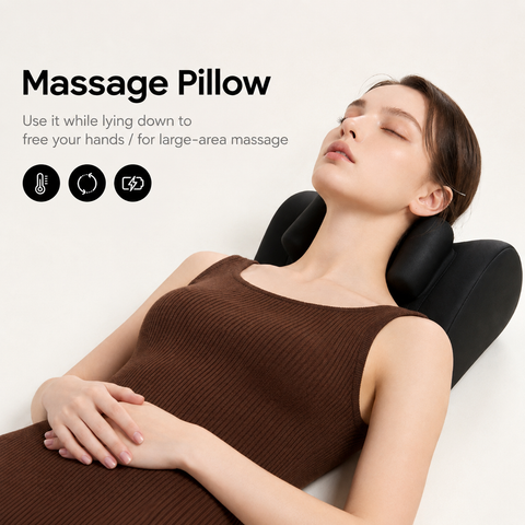 Wireless Neck Shoulder Massage Pillow with Heat, Ergonomic Shiatsu Kneading Cushion for Office Home Travel, Multi-Position Back Lumbar Leg Relaxation (Black) In Australia - Darrahopens