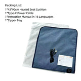 USB-Powered Heated Seat Cushion for Office, Home, Car, and Outdoor Use – Portable, Foldable, 3-Temperature Heating Pad with Anti-Slip Backing, Ideal for Winter Warmth (43×43cm)