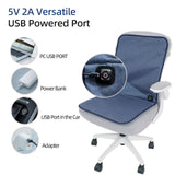 USB-Powered Heated Seat Cushion for Office, Home, Car, and Outdoor Use – Portable, Foldable, 3-Temperature Heating Pad with Anti-Slip Backing, Ideal for Winter Warmth (43×90cm)