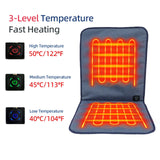 USB-Powered Heated Seat Cushion for Office, Home, Car, and Outdoor Use – Portable, Foldable, 3-Temperature Heating Pad with Anti-Slip Backing, Ideal for Winter Warmth (43×90cm)
