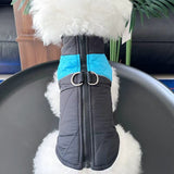 Winter Pet Dog Padded Vest with Waterproof Shell, Warm Fleece Lining, and Leash Attachment Ring for Outdoor Cold Weather Walks (L, Red)