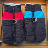 Winter Pet Dog Padded Vest with Waterproof Shell, Warm Fleece Lining, and Leash Attachment Ring for Outdoor Cold Weather Walks (S, Blue) In Australia - Darrahopens
