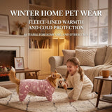 Cozy Winter Pet Fleece Four-Legged Bodysuit, Warm Flannel Full-Body Pajamas for Small to Medium Dogs, Star & Moon Print, Elastic Cuffs for Easy Wear (3XL, Grey)