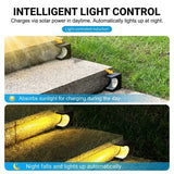 Solar Crescent Moon Step Light with Monocrystalline Silicon Panel, ABS & PS Construction, IP65 Waterproof, 3000K Warm White or 6000K Cool White Options for Outdoor Garden Paths, Driveways, and Wooden Deck Stairs (24PCS, Warm White Light)