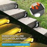 Solar Crescent Moon Step Light with Monocrystalline Silicon Panel, ABS & PS Construction, IP65 Waterproof, 3000K Warm White or 6000K Cool White Options for Outdoor Garden Paths, Driveways, and Wooden Deck Stairs (6PCS, Warm White Light)