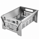 Foldable Portable Flip BBQ Grill and Fire Pit, 304 Stainless Steel Outdoor Camping Picnic Garden Barbecue Stove with Wooden Handle and Storage Bag (Silver)