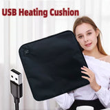 USB-Powered Heated Seat Cushion with Adjustable Temperature, Waterproof Oxford Fabric, Non-Slip Bottom for Office, Home, Outdoor Folding Chairs, Winter Warmth Solution (43×43cm)