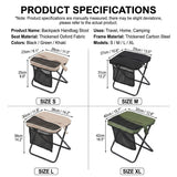 Ultra-Portable Folding Stool with Crossbody Storage Bag – Heavy-Duty Carbon Steel Frame, Oxford Fabric Seat, Side Mesh Pocket, Ideal for Camping, Commuting, Queueing, and On-the-Go Seating (L, Khaki) In Australia - Darrahopens