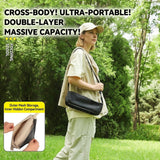 Ultra-Portable Folding Stool with Crossbody Storage Bag – Heavy-Duty Carbon Steel Frame, Oxford Fabric Seat, Side Mesh Pocket, Ideal for Camping, Commuting, Queueing, and On-the-Go Seating (M, Khaki) In Australia - Darrahopens