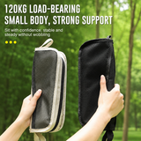 Ultra-Portable Folding Stool with Crossbody Storage Bag – Heavy-Duty Carbon Steel Frame, Oxford Fabric Seat, Side Mesh Pocket, Ideal for Camping, Commuting, Queueing, and On-the-Go Seating (S, Black) In Australia - Darrahopens
