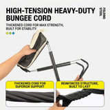 Ultra-Portable Folding Stool with Crossbody Storage Bag – Heavy-Duty Carbon Steel Frame, Oxford Fabric Seat, Side Mesh Pocket, Ideal for Camping, Commuting, Queueing, and On-the-Go Seating (S, Khaki)