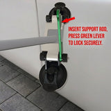 RV Awning Suction Cup Support Bracket – Heavy-Duty Aluminum Vacuum Mount, Tool-Free No-Drill Installation for Camper, Trailer, Van, and Outdoor Camping Awning Poles, 2-Pack Adjustable Stabilizer with Non-Marring Suction Cups (2PCS)