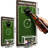 Wall-Mounted Soccer Field Bottle Opener with Goal Net Catcher – Football-Themed Bar Accessory for Game Room, Man Cave, Home Bar, or Outdoor Patio – Unique Gift for Soccer Fans (19.5*38cm) In Australia - Darrahopens