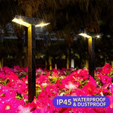 Solar Powered Pathway Lights with PET Laminated Monocrystalline Panel, NiMH Battery, and Black Aluminum Body – Auto On/Off at Dusk, Cordless Installation for Garden Walkways, Patio Steps, Flower Beds, and Landscape Accents – Choose 6000K Cool White or 300