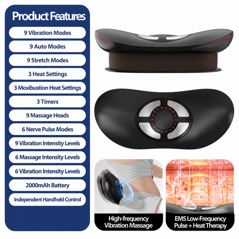 Smart EMS Lumbar Massager with Heat, Airbag Traction and Pulse Modes for Home Relaxation, Muscle Relief and Daily Back Comfort (Flagship Model) In Australia - Darrahopens