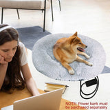 USB Heated Pet Bed with Semi-Enclosed Design, Soft Plush Fleece, Removable Washable Cover, 5-Temperature Control, Auto Shut-Off, Ideal for Cats and Dogs in Cold Weather (50cm, Grey) In Australia - Darrahopens