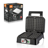 Darrahopens Home & Garden > Kitchenware > Bakeware & Accessories Electric Waffle Maker with Non-Stick Double Square Plates, 1200W Dual-Sided Heating, Compact Flip Design for Quick Breakfast, Desserts and Family Baking in Home Kitchens (Black) In Australia - Darrahopens
