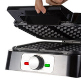 Darrahopens Home & Garden > Kitchenware > Bakeware & Accessories Electric Waffle Maker with Non-Stick Double Square Plates, 1200W Dual-Sided Heating, Compact Flip Design for Quick Breakfast, Desserts and Family Baking in Home Kitchens (Black) In Australia - Darrahopens