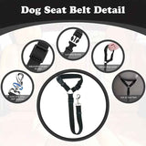 Dog Seat Belt for Car, Pet Car Safety Restraint with Adjustable Straps and Zinc Alloy Hook, Perfect for Securing Your Dog in Vehicle, Ideal Car Safety Strap for Small to Large Dogs, Great Christmas Gift for Pet Lovers (Black) In Australia - Darrahopens