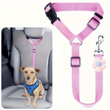 Dog Seat Belt for Car, Pet Car Safety Restraint with Adjustable Straps and Zinc Alloy Hook, Perfect for Securing Your Dog in Vehicle, Ideal Car Safety Strap for Small to Large Dogs, Great Christmas Gift for Pet Lovers (Black)