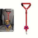 Dog Seat Belt for Car, Pet Car Safety Restraint with Adjustable Straps and Zinc Alloy Hook, Perfect for Securing Your Dog in Vehicle, Ideal Car Safety Strap for Small to Large Dogs, Great Christmas Gift for Pet Lovers (Blue)