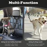 Dog Seat Belt for Car, Pet Car Safety Restraint with Adjustable Straps and Zinc Alloy Hook, Perfect for Securing Your Dog in Vehicle, Ideal Car Safety Strap for Small to Large Dogs, Great Christmas Gift for Pet Lovers (Blue)