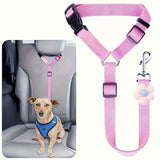 Dog Seat Belt for Car, Pet Car Safety Restraint with Adjustable Straps and Zinc Alloy Hook, Perfect for Securing Your Dog in Vehicle, Ideal Car Safety Strap for Small to Large Dogs, Great Christmas Gift for Pet Lovers (Pink) In Australia - Darrahopens