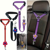 Dog Seat Belt for Car, Pet Car Safety Restraint with Adjustable Straps and Zinc Alloy Hook, Perfect for Securing Your Dog in Vehicle, Ideal Car Safety Strap for Small to Large Dogs, Great Christmas Gift for Pet Lovers (Pink) In Australia - Darrahopens
