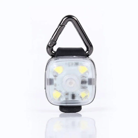 Rechargeable LED Night Safety Light for Dogs - Clip-On Glowing Pendant with IPX4 Waterproof, 3 Light Modes, and Long Battery Life for Evening Walks, Jogging, and Outdoor Adventures (White)
