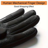 Winter Thermal Touchscreen Gloves for Outdoor Sports – Windproof, Fleece-Lined, Anti-Slip, Compatible with Running, Cycling, Fishing, Skiing, and Daily Cold-Weather Activities (XL)