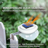Solar Powered Fence Light with Durable ABS+PC Housing, Monocrystalline Silicon Panel, and Adjustable Mounting Clip for Outdoor Garden, Patio, Deck, and Walkway Illumination in Warm White or Cool White (4PCS, Black Housing‑Warm White Light)