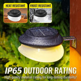 Solar Powered Fence Light with Durable ABS+PC Housing, Monocrystalline Silicon Panel, and Adjustable Mounting Clip for Outdoor Garden, Patio, Deck, and Walkway Illumination in Warm White or Cool White (4PCS, White Housing‑Warm White Light)