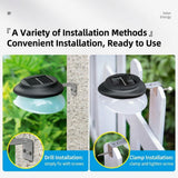 Solar Powered Fence Light with Durable ABS+PC Housing, Monocrystalline Silicon Panel, and Adjustable Mounting Clip for Outdoor Garden, Patio, Deck, and Walkway Illumination in Warm White or Cool White (8PCS, Black Housing‑Warm White Light)