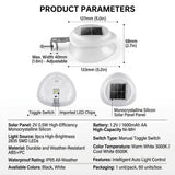 Solar Powered Fence Light with Durable ABS+PC Housing, Monocrystalline Silicon Panel, and Adjustable Mounting Clip for Outdoor Garden, Patio, Deck, and Walkway Illumination in Warm White or Cool White (8PCS, White Housing‑Warm White Light)