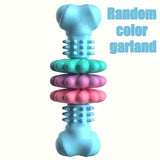 Durable Dog Chew Toy for Aggressive Chewers – Fun Bone-Shaped Dental Toy with Flower Ring Design, Ideal for Medium to Large Dogs, Great for Teeth Cleaning and Training Rewards (Blue) In Australia - Darrahopens