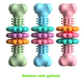 Durable Dog Chew Toy for Aggressive Chewers – Fun Bone-Shaped Dental Toy with Flower Ring Design, Ideal for Medium to Large Dogs, Great for Teeth Cleaning and Training Rewards (Pink) In Australia - Darrahopens