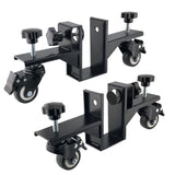 Adjustable Door Installation Roller Tool with 360° Swivel Brake Casters, U-Shaped Clamp for Heavy Wooden Door Lifting, Moving and Positioning During Indoor Setup (2PCS)